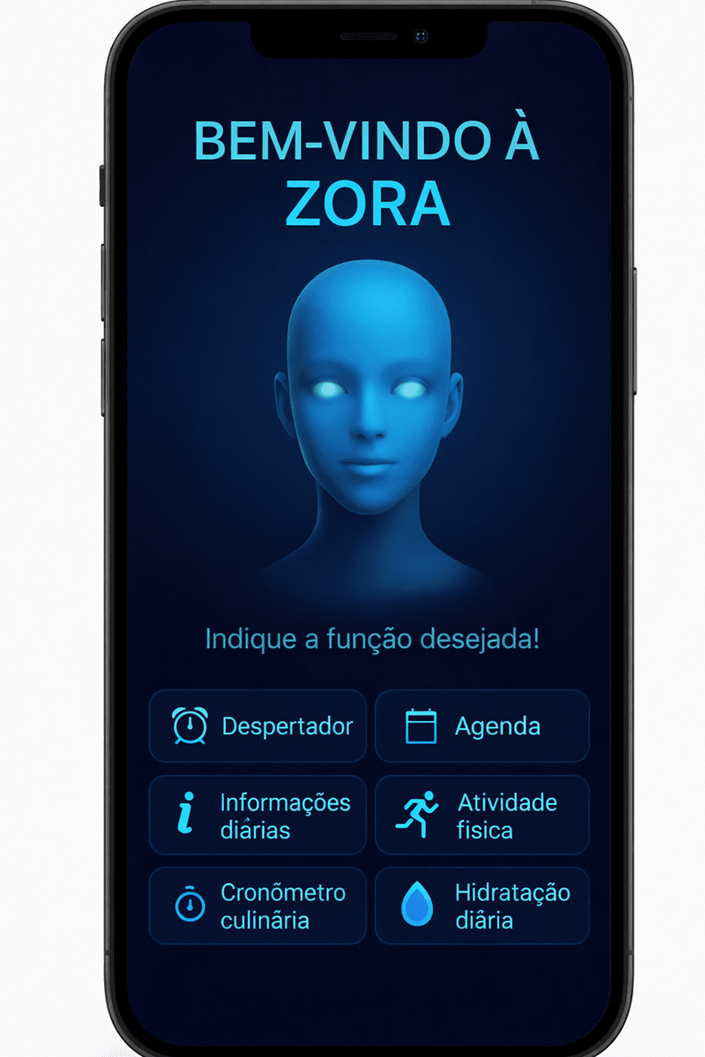 Zora7 na tela do celular